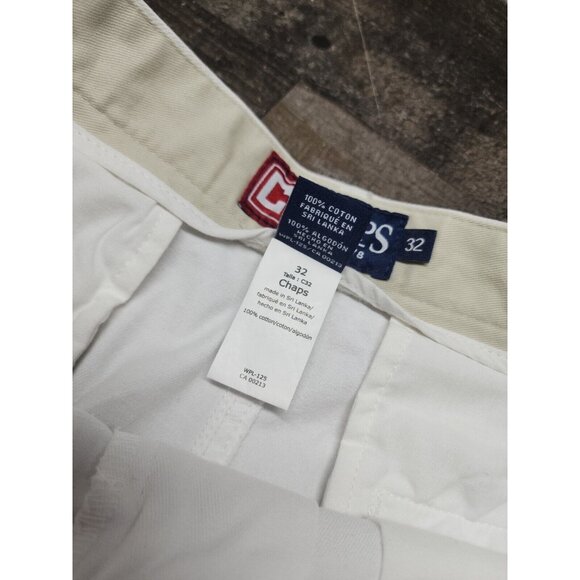 Chaps Mens White Cotton Blend Bermuda Shorts Size 32 Classic Fit - Picture 4 of 8